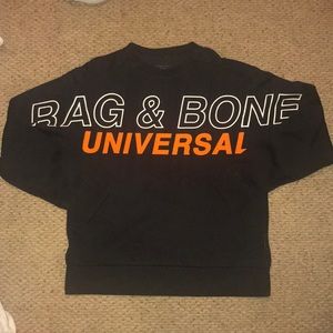 Rag and bone crew neck sweater logo size large